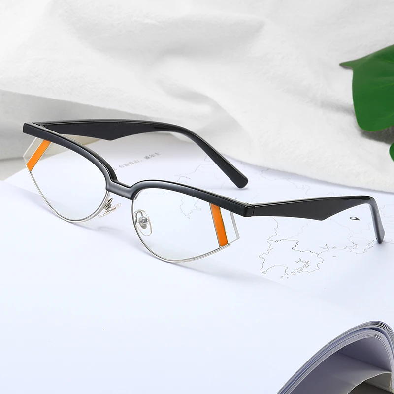 

RENNES [RTS] Lightweight fashion decorative metal spectacle frame optical glasses custom transparent glasses, Customize color