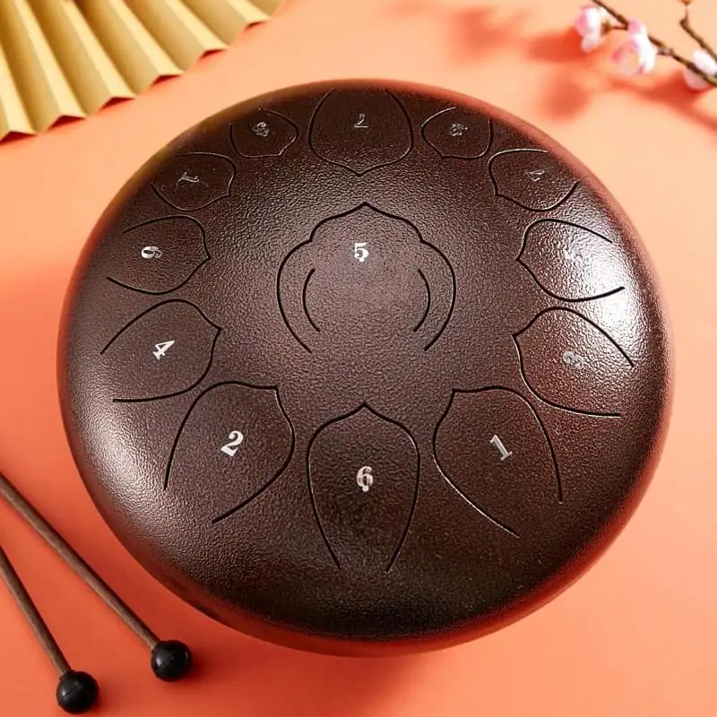 

yoga steel tongue drum 12 kit instrument musical orchestral, Bronze