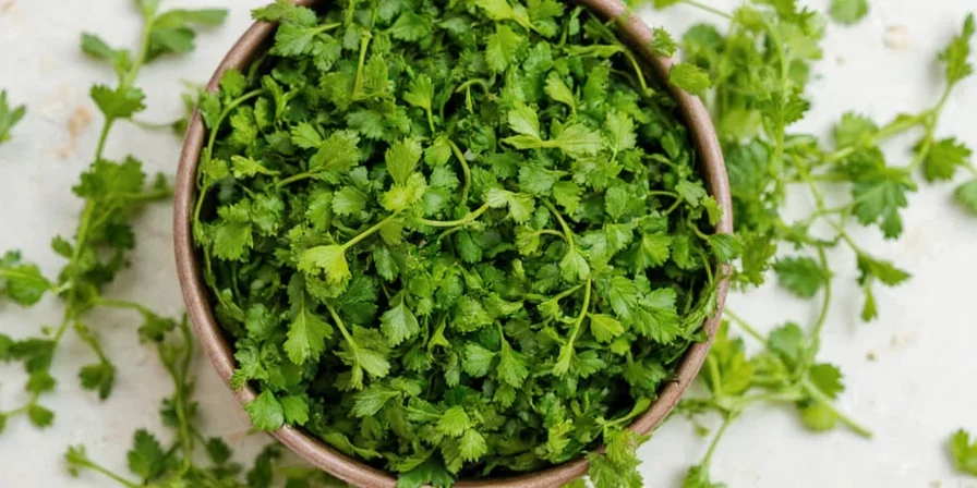Final dish with chervil garnish