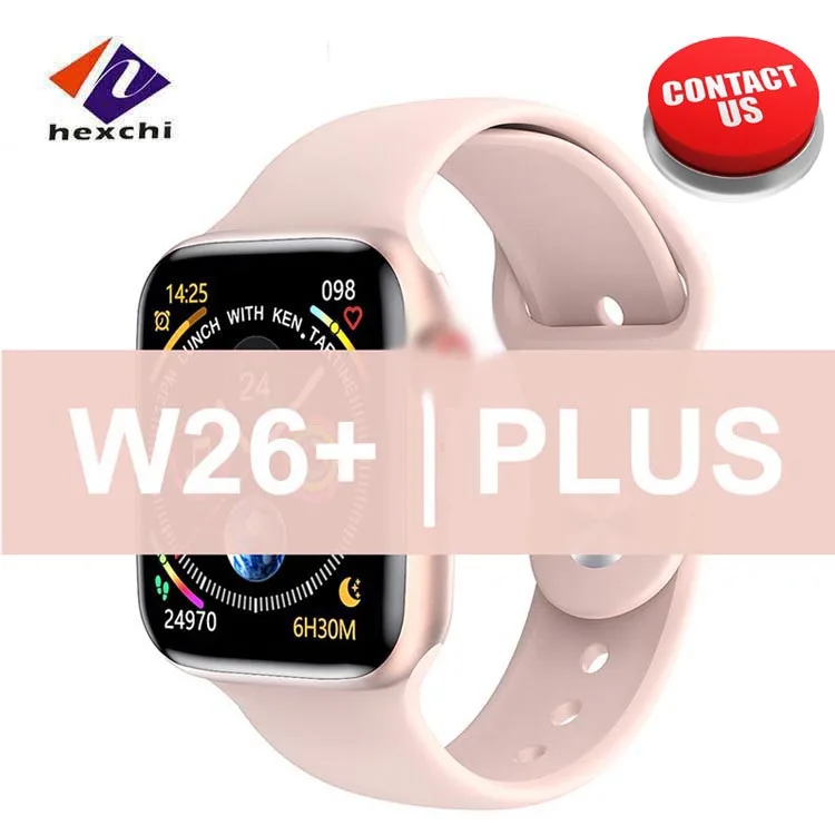 

w26 plus 2021T500+ PLUS Series 6 smartwatch w26+ W26 Magnetic Charging Heart Rate Monitor Sports Anti-lost W26plus Smart Watch