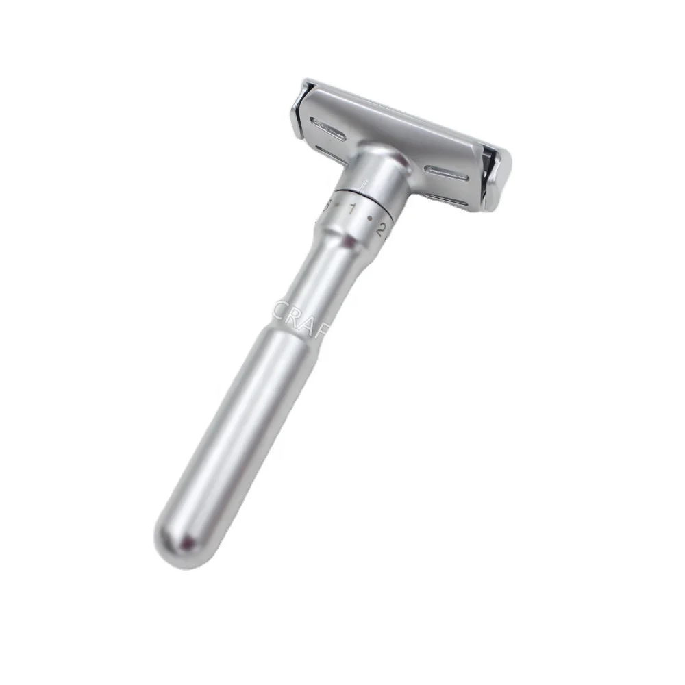 

s2000 Zinc Alloy Shaving Classic Double Edge Adjust Safety Razor, Matt silver