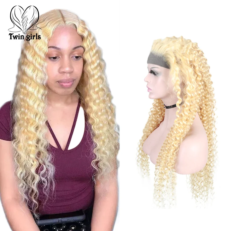 

Hot Selling Human Hair Lace Front Wig 180%-200% Density Deep Wave 613 Blonde Color Mink Transparent Lace 13x4 Frontal Wig