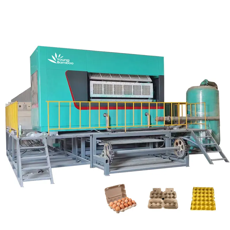 

Waste paper recycling machine making egg trays automatic with metal dryer egg tray production line