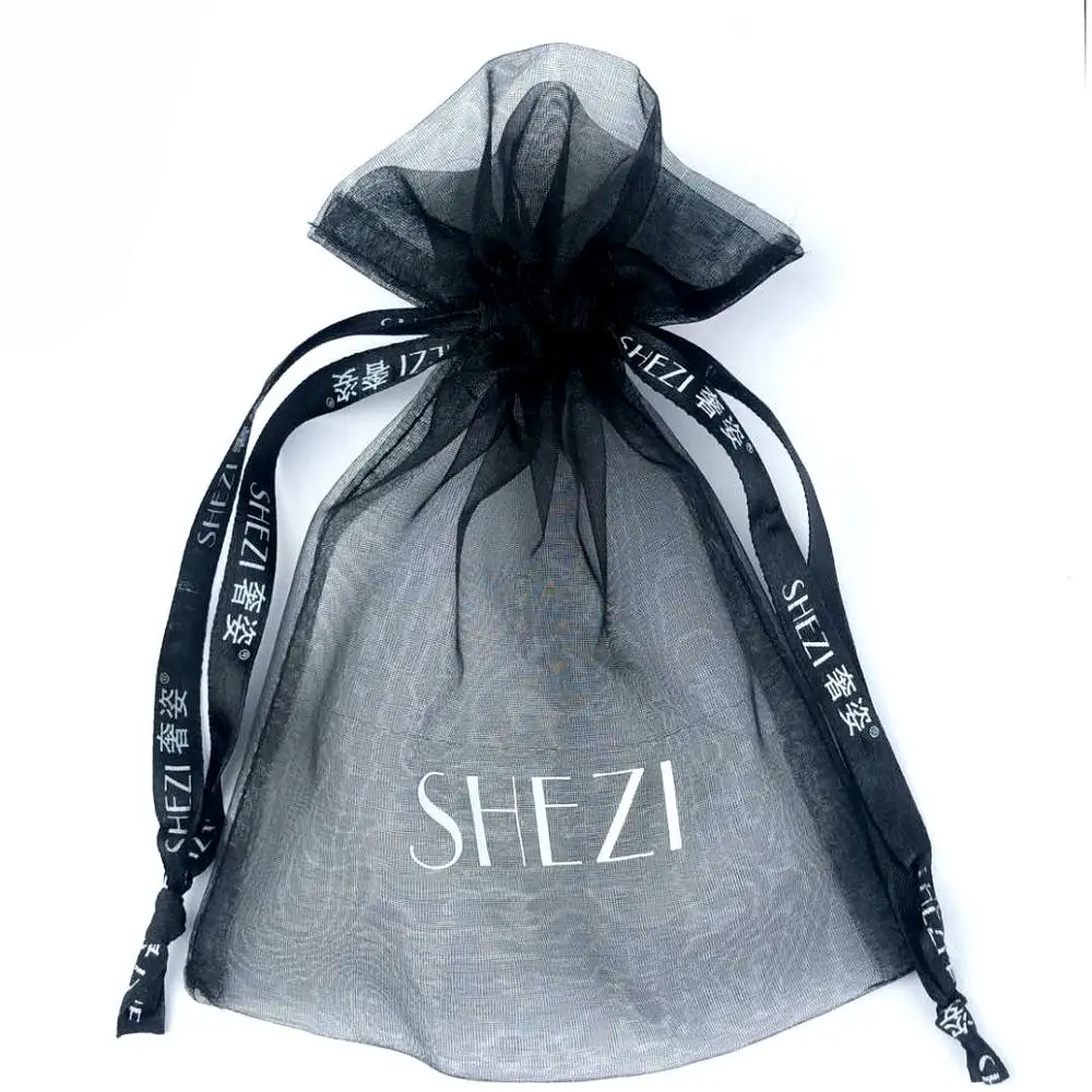 

Wholesale Organza Colorful Custom Logo Gift Mesh Drawstring Bag, Natural