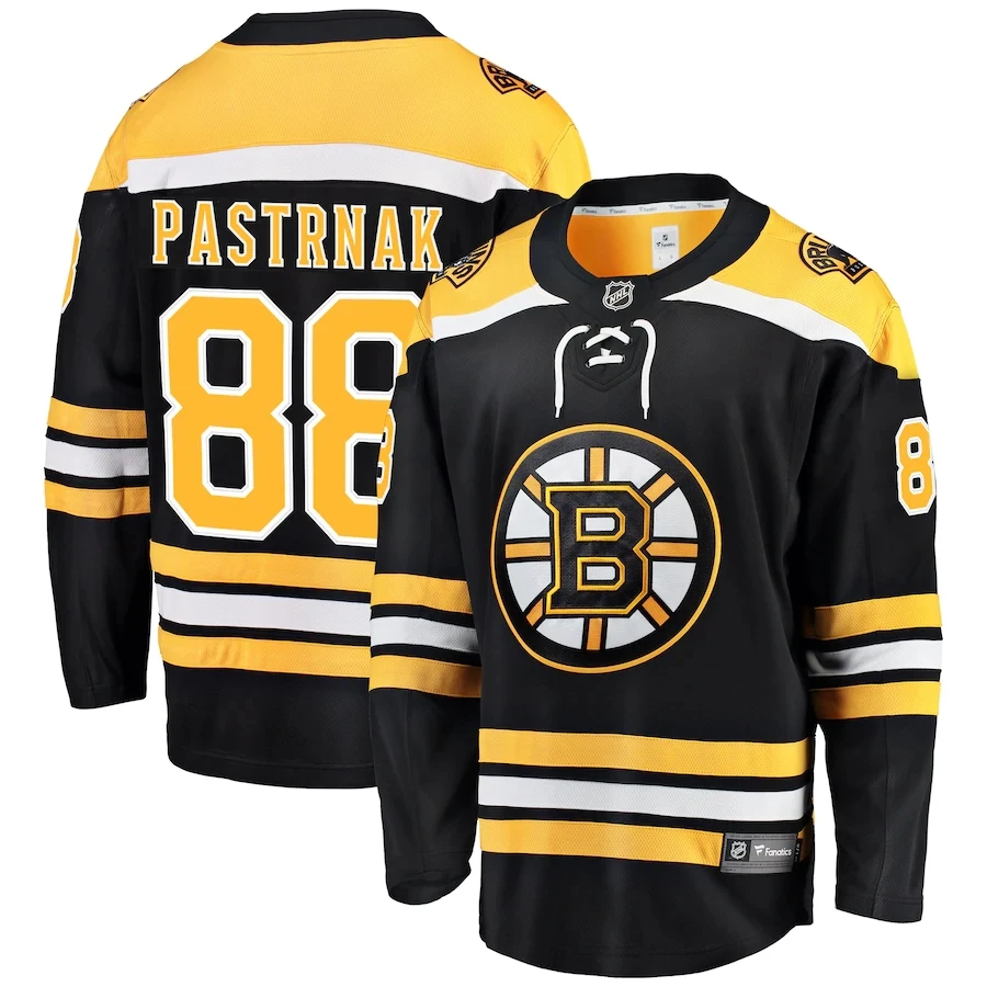 

Men's ice hockey jersey Boston Bruins David Pastrnak Fanatics Branded Black Player Jersey custom all teams