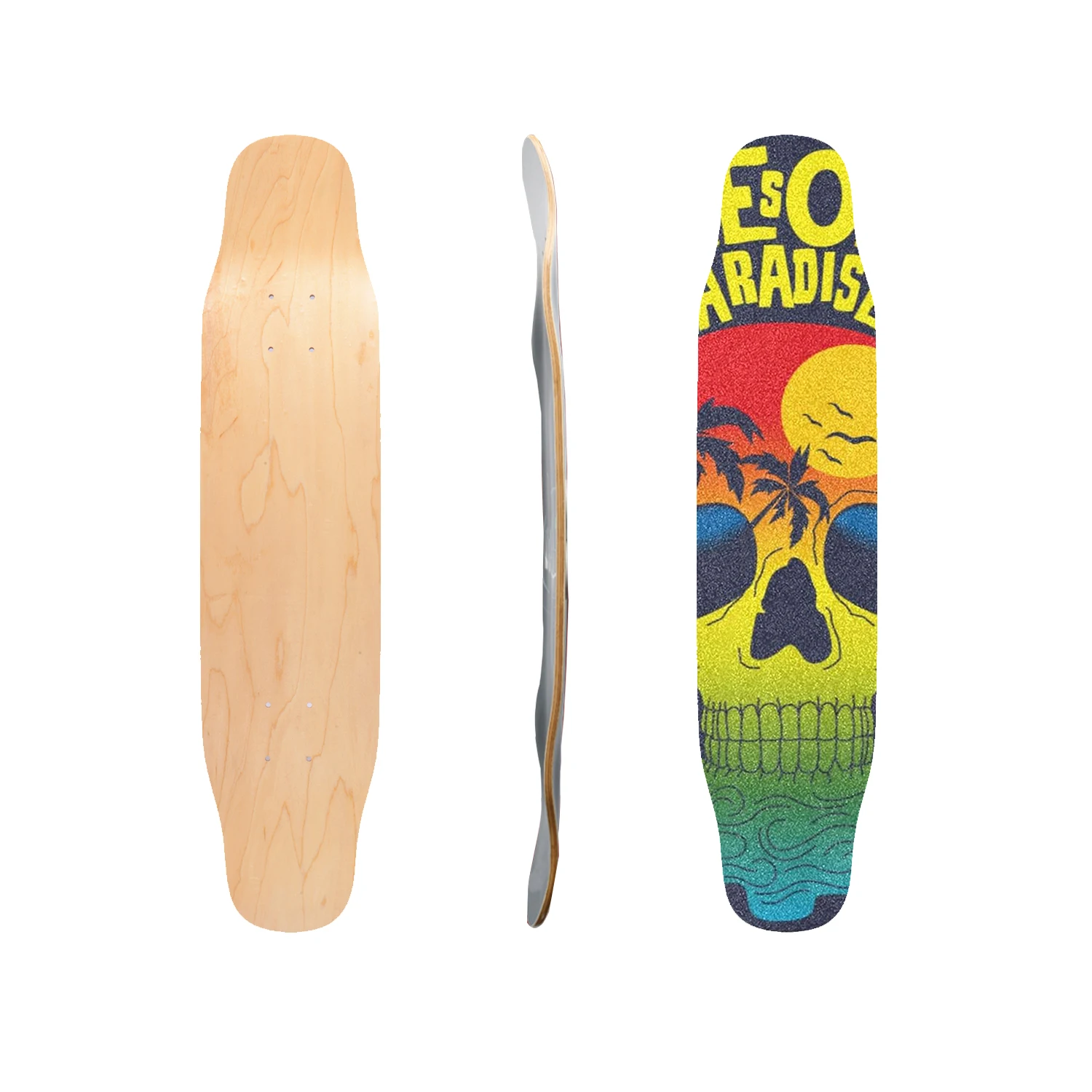 Free Customized China Maple Fiber Glass Skate Board Blank Skateboard Decks