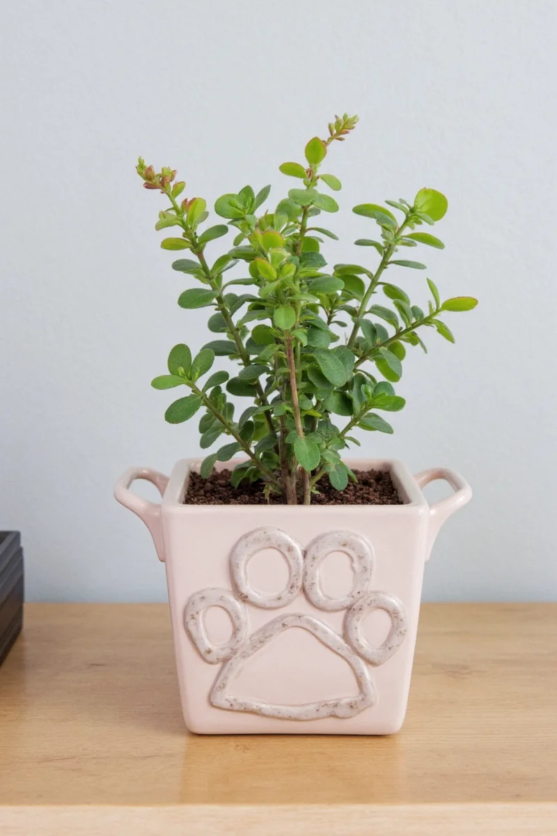Set of 3 handwoven macrame planters designed for hanging succulents, keeping them out of pet reach.