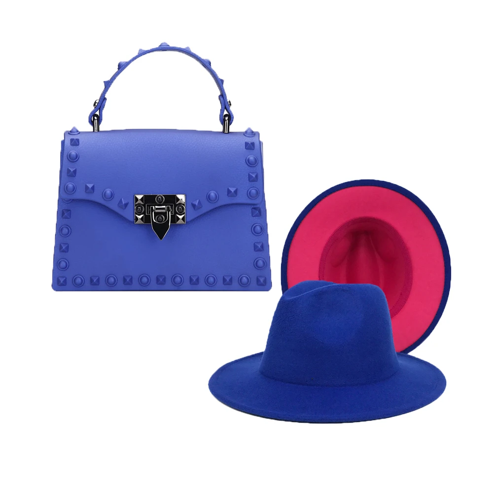 

Fashion matte pvc bags women handbags ladies hand bags hat and handbags set purses and handbags for women, 9 color