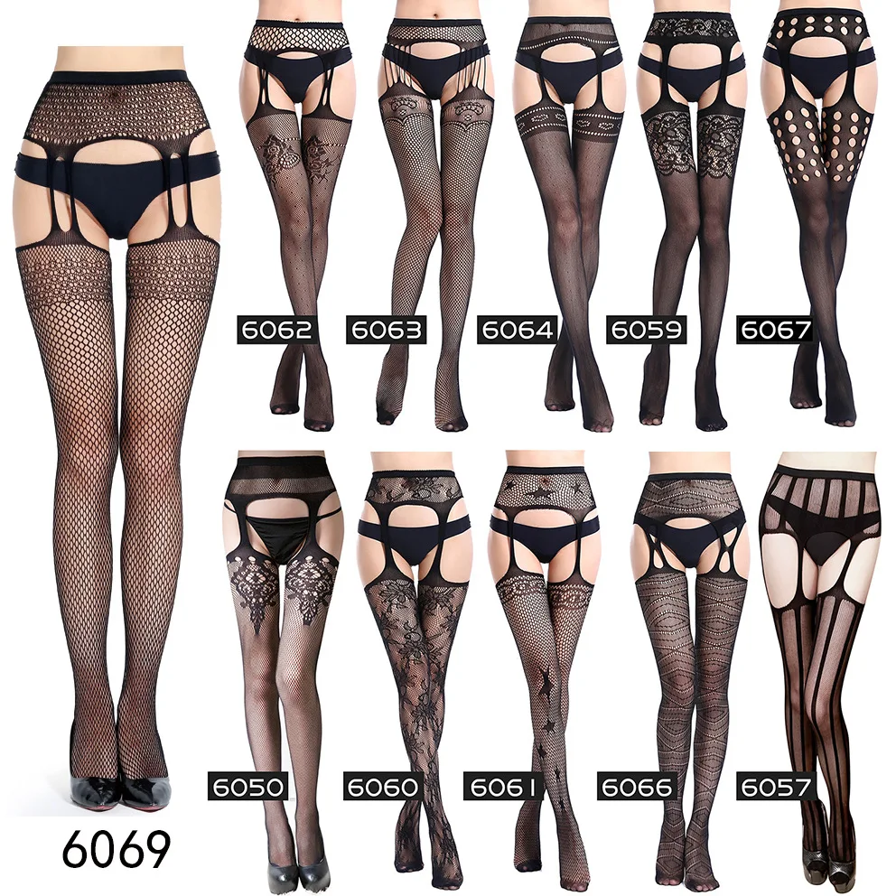 

Fashion Women's Net Fishnet Bodystockings Pattern open crotch Pantyhose Tights Stockings