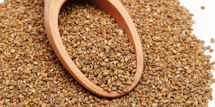 Spice rack with cumin seeds on display