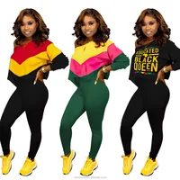 

MT33-6661 Patchwork Hooded Crop Top And Pants 2 Piece Jogging Sports Sweatsuit Winter Track Suit