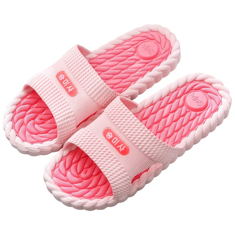 

New Style Mens Indoor Pvc Bathroom Non Slip Massage Slippers Unisex Summer Sandals Slippers, Customized color