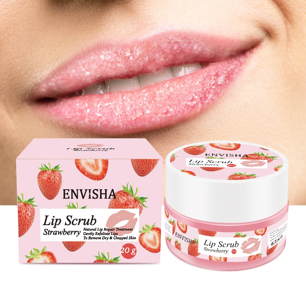 

Natural Organic Lip Scrubber Exfoliator Moisturizer Sugar Lip Scrub for Cracked Dry Lips