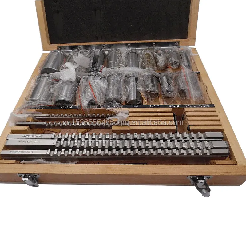 
30pcs Inch Sized HSS Groove keyway broach broaches set key broaching tools tool 5pcs 1/2'-1-1/2'18pcs Bushings 7pcs Shims 