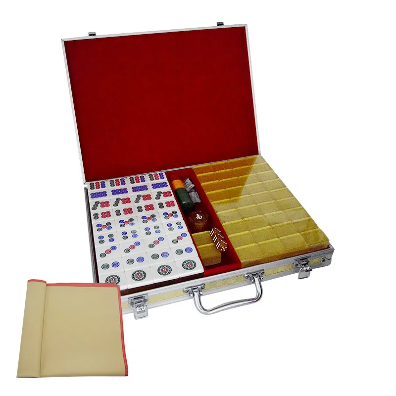 40mm Luxury Mahjong Set Silver&Gold Mahjong Games Home Games