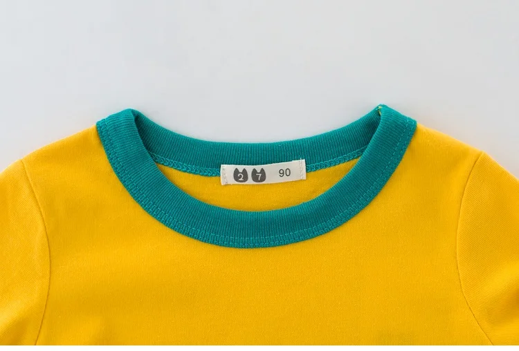 Wholesale Storage Organic Cotton Children Clothes Yellow Cute Long