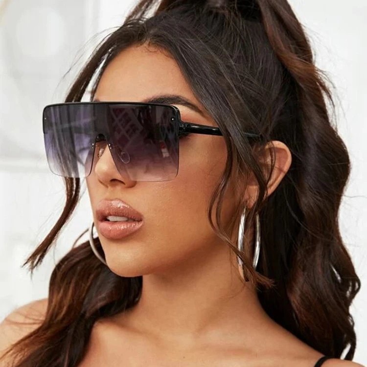 

Fall 2020 Sunglasses Men Rimless Retro Purple Square Sunglasses Acetate Vintage Shades Sun Glasses For Women, As pictures or customized color