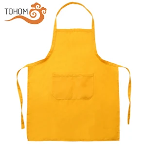 Image of Promotional Cheap Price Polyester Waterproof Uniform Custom Cooking Kitchen Apron With Front Pockets