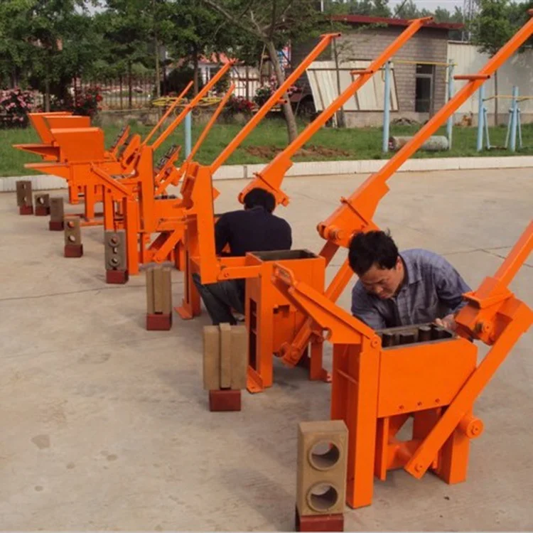 
Small soil clay manual lego brick machine QMR2-40 manual interlocking brick machine 