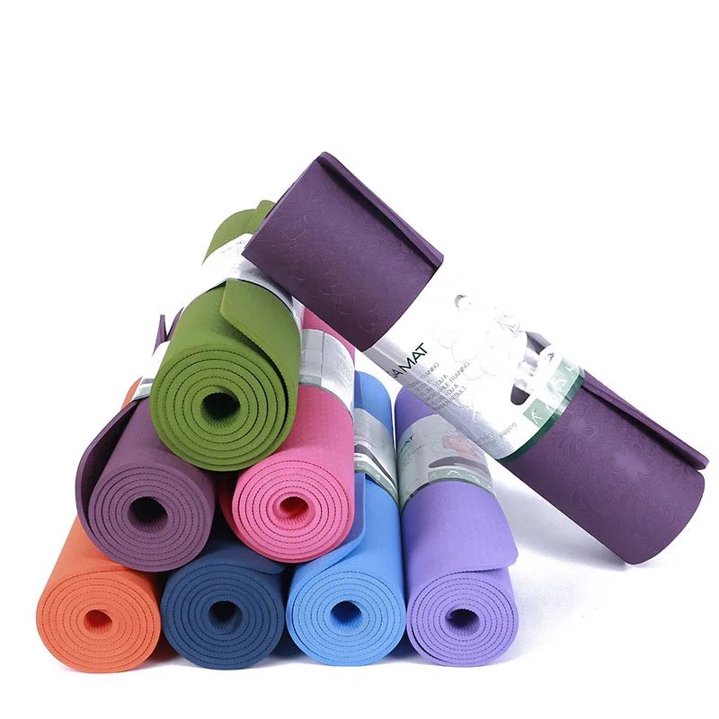 

Single Color 183 61 CM TPE 8mm Thick Nonslip Yoga Mat Lebanon Trade, Have 8 colors
