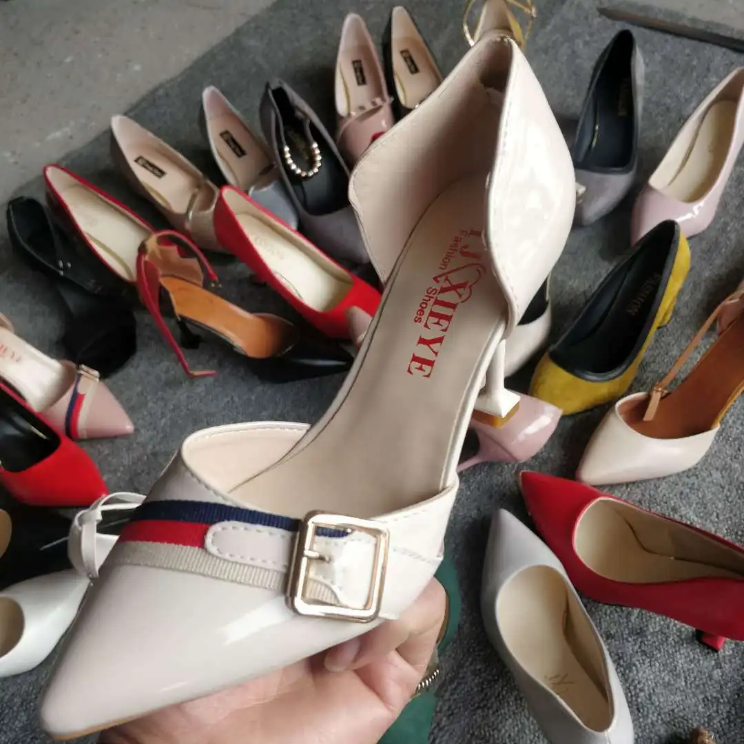 

New fashion sexy designers 2021 rivet point female ladies casual high heels shoes, Mixed colors