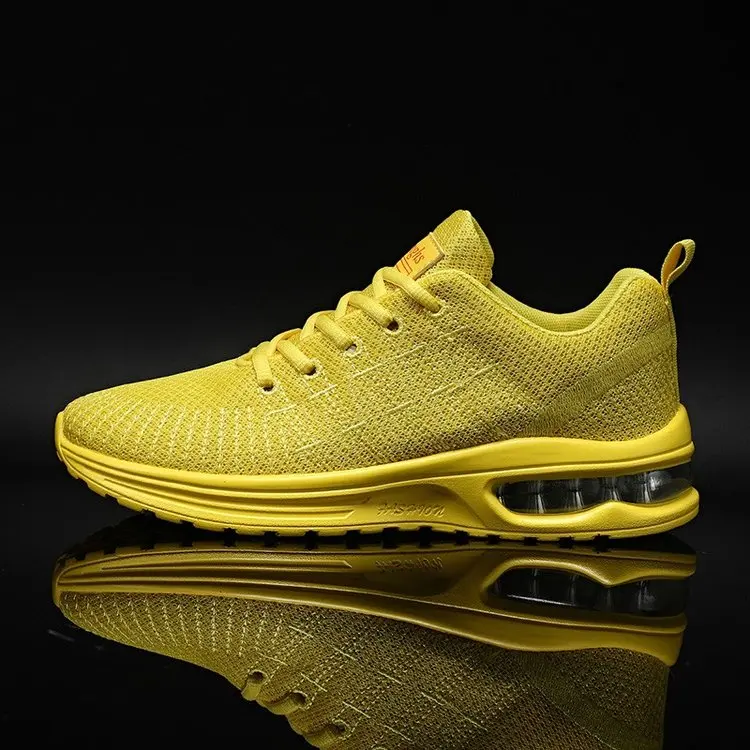 

Spring 2021 new men's running shoes summer mesh shoes fashion sports shoes large size casual men's sneakers daily life, Black, red, yellow, white, fluorescent green