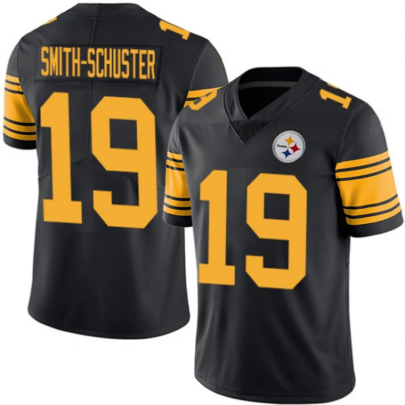 

New Style Wholesale China Pittsburgh Stitched American Football Jerseys Custom Steeler Team 19 SMITH-SCHUSTER 30 CONNER BETTIS, White, black, yellow, orange, blue, gray, red, purple