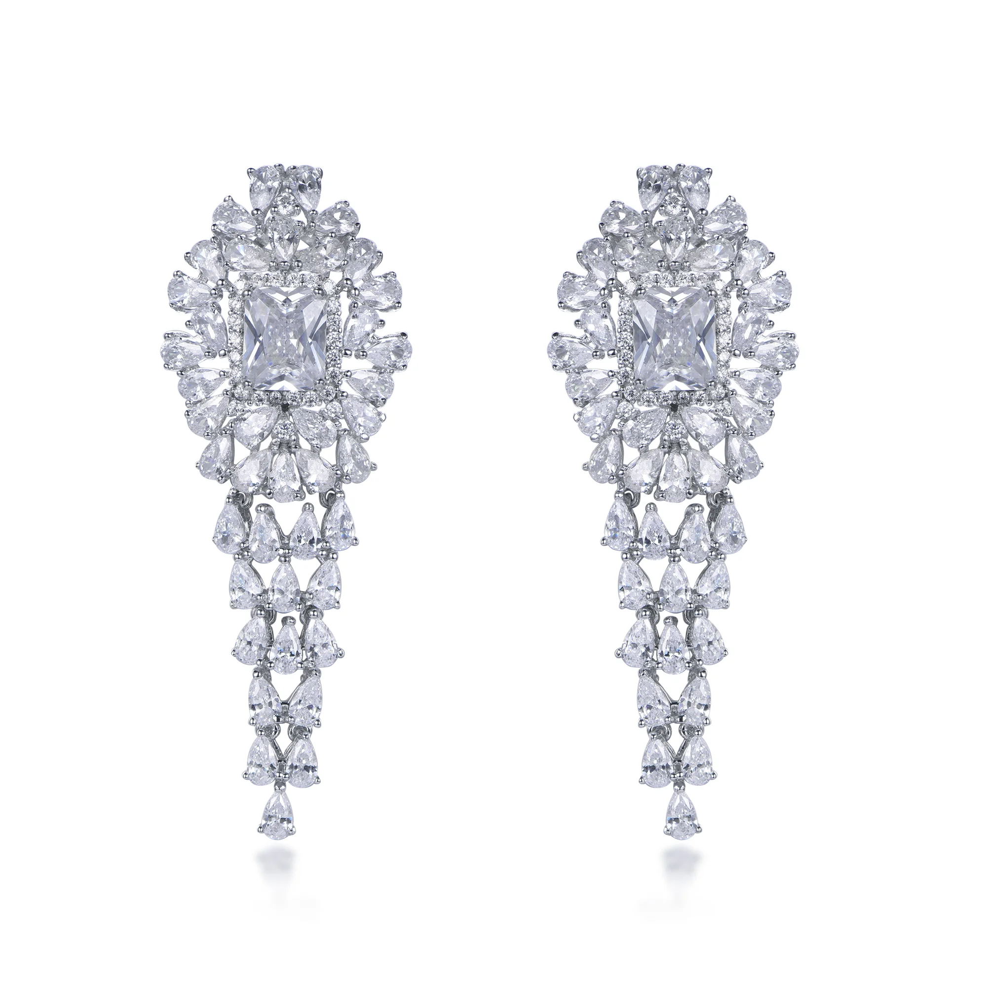

925 silver drop sterling silver wholesale fashion earring cubic zircon womens wholesale earring