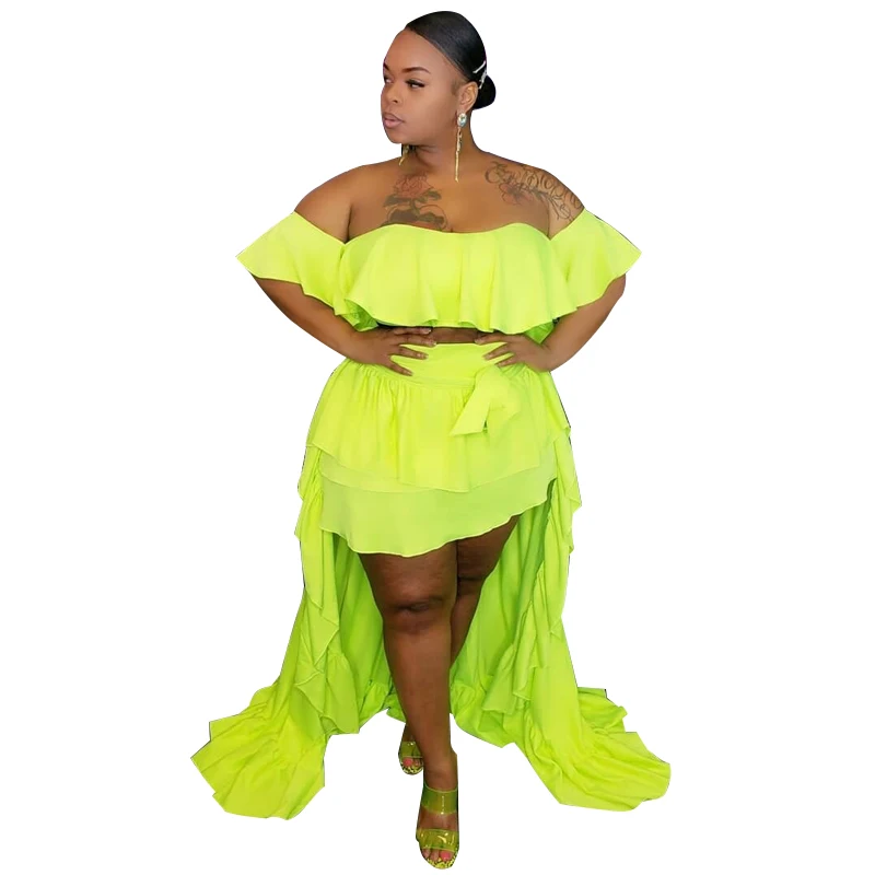

New Design Fat Women Clothing Off the Shoulder Ladies Fashion Plus Size Dresses