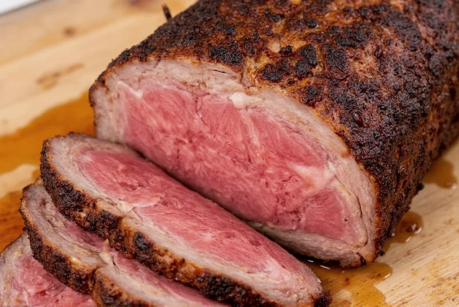 Dry rub applied to raw rib roast before roasting