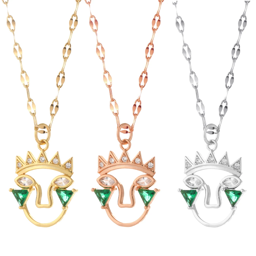 

Sugar Skull Necklace 18k Gold Plated Stainless Steel Chains Diy Necklace Accessories For Women Fashion Jewelry, Gold/silver/rose gold