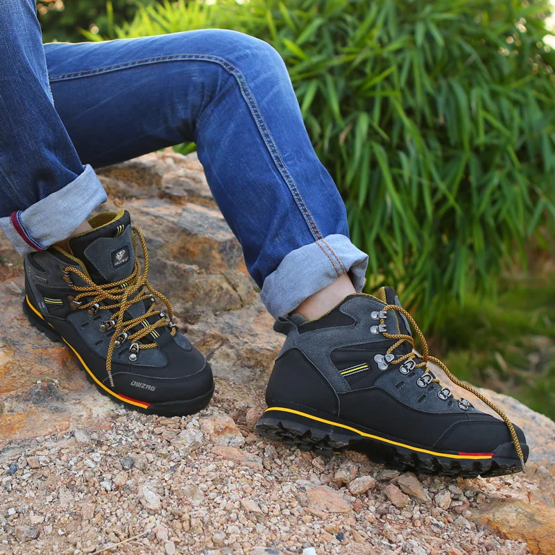 
Men Hiking Shoes Boots outdoor shoes trekking shoes waterproof Winter High Top Mountain Climbing Sneakers Hunting Boots for Men 