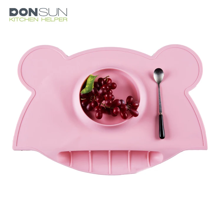 

Silicone Baby Plate silicone feeding plates, Customized color