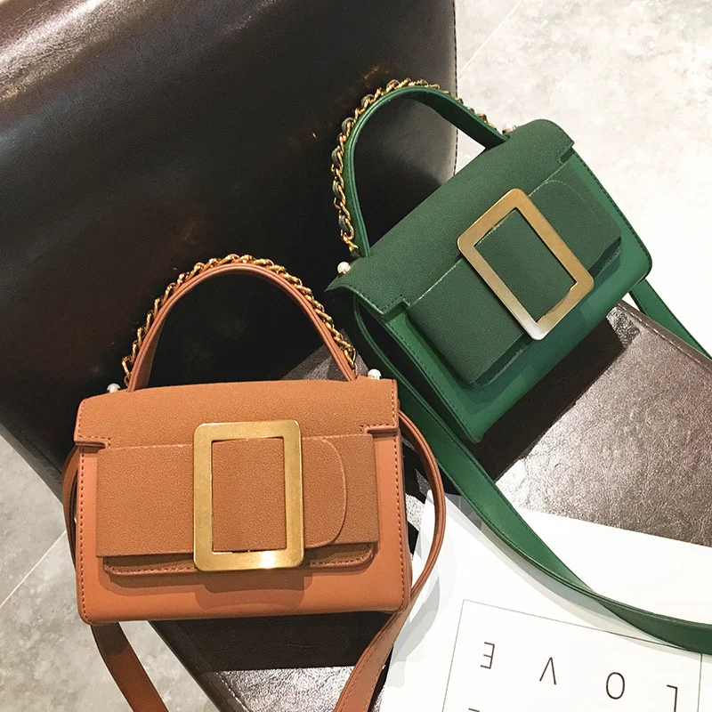 

New designer purse vegan PU leather unique lock ladies hand bag chain shoulder sling bags women luxury handbag, 4 colors