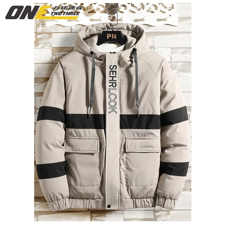 

Mid-Length Puffer Coat Mens Puffer jacket plus size down coat