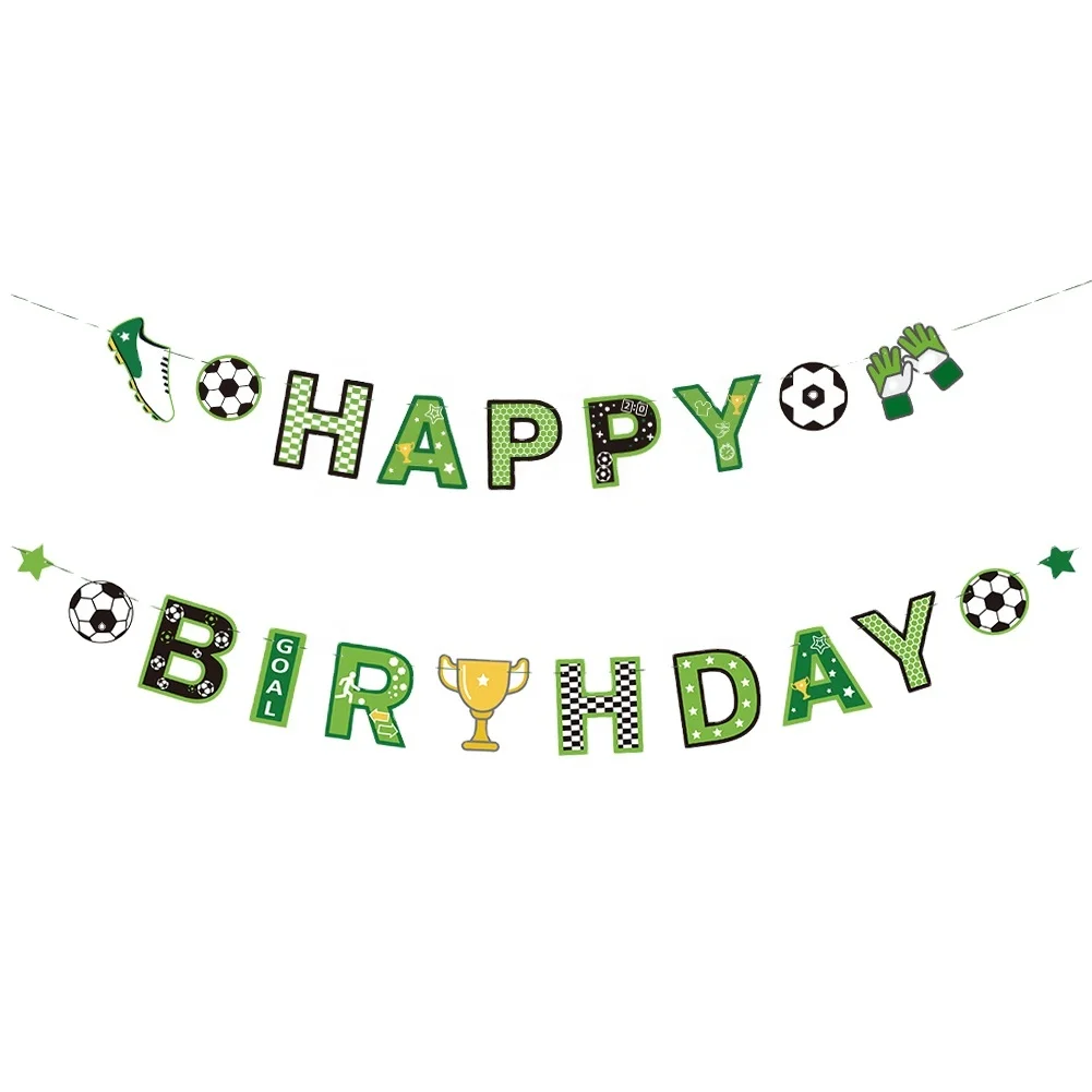 

Soccer Ball Hanging Kids Birthday Party Supply Set Football Sports Bathroom Decorating Set