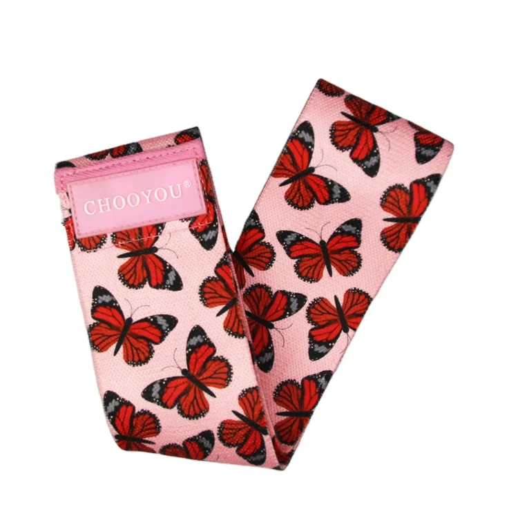 

Pattern Hip Resistance Band Sprints Sport Muscle Routine Set Custom Printed Slip Butterfly at Home with Packing for Sale 6, Customized color