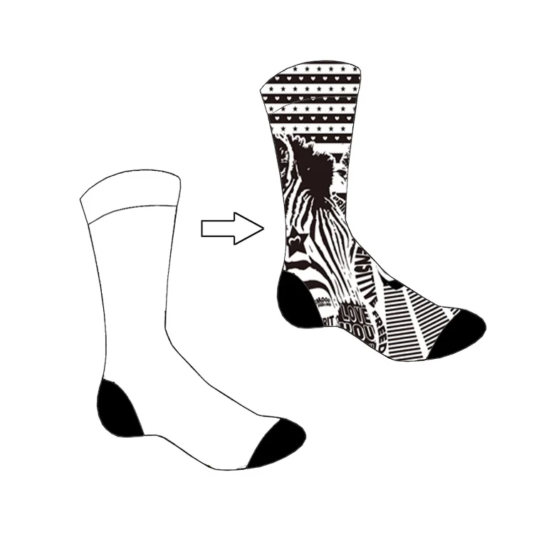 

Wholesale custom design 360 printing socks men printed