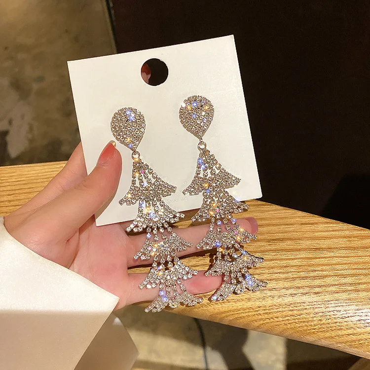 

fashion trendy jewelry glass crystal earings girl