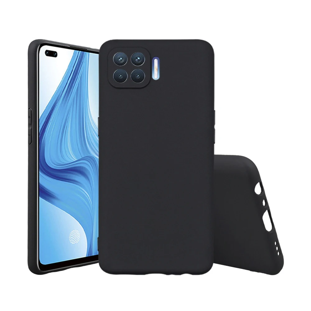 

Wholesale Soft TPU 1.0mm Matte Mutiple Color Mobile Phone Case Back Cover for OPPO F17 Pro, Black