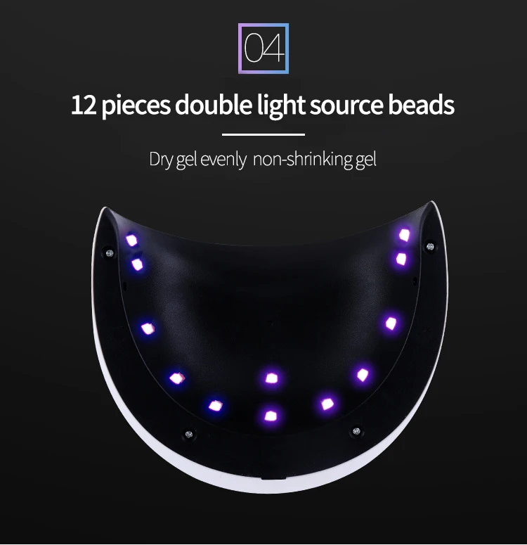 2020 New Ultraviolet Light 24w LED nail lamp no uv gel polish electric led lamp nail dryer for nails