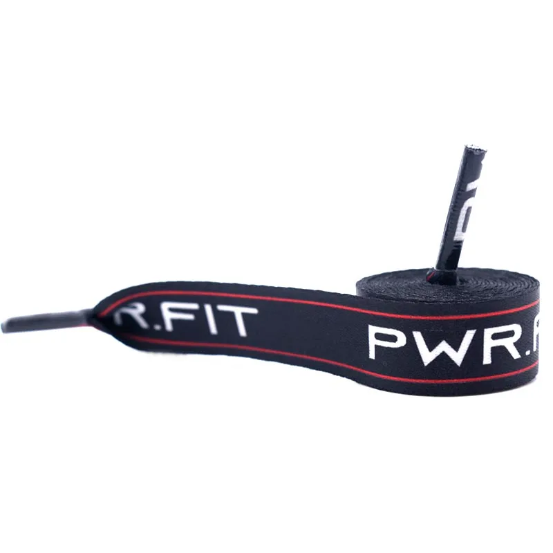 

Coolstring Shoe Material Supplier High Quality Polyester Printed Logo Customized Length And Color Black Flat Printed Shoelaces, White -black