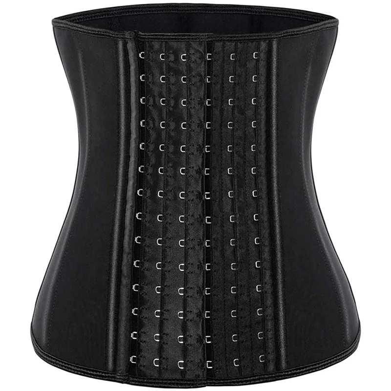 

ActEarlier Waist Trainer for Women Corset Cincher Body Shaper Girdle Trimmer with Steel Bones Extender, Black beige