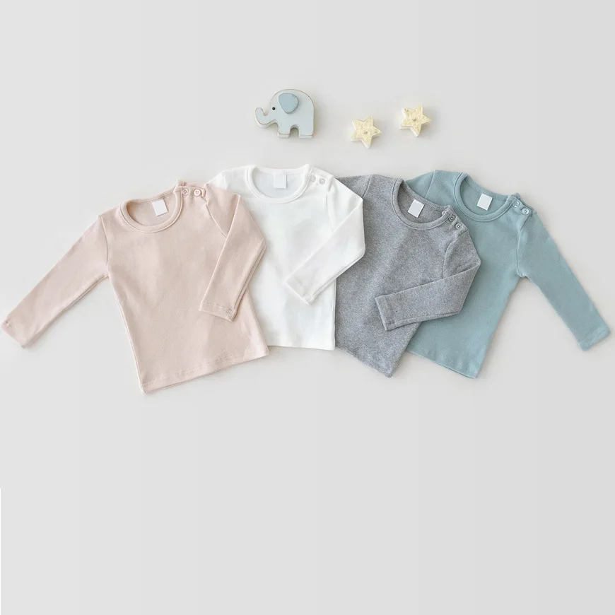 

Causal Wear For Baby Boys Girls New Fashion Trade Soft Fabric Autumn Baby Kids Long Sleeve Shirt Top, As show
