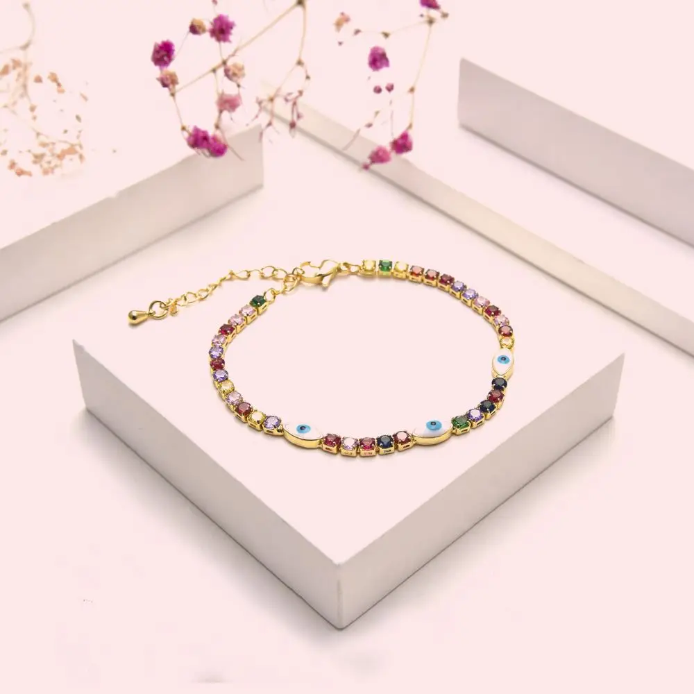 

New Arrival Diamond Tennis Bracelet Jewelry Charms Gold Bar Bracelet, Glod