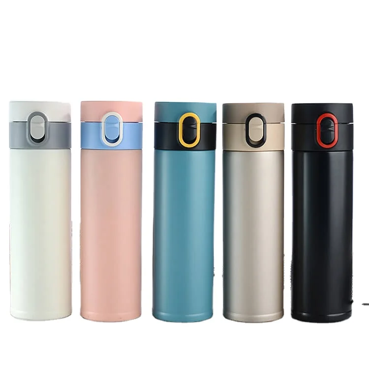 

Custom 304 Stainless Steel Mugs With Logo 500Ml Gift Cups Botellas Termicas Water Bottles Insulated Drinking Business Vacuum Cup, Blue/pink/white/black