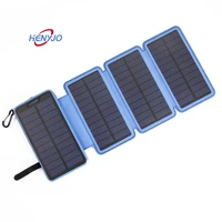 

High Quality Waterproof Portable Solar Charger 10000mah Qi Wireless Solar Power Bank 20000Mah