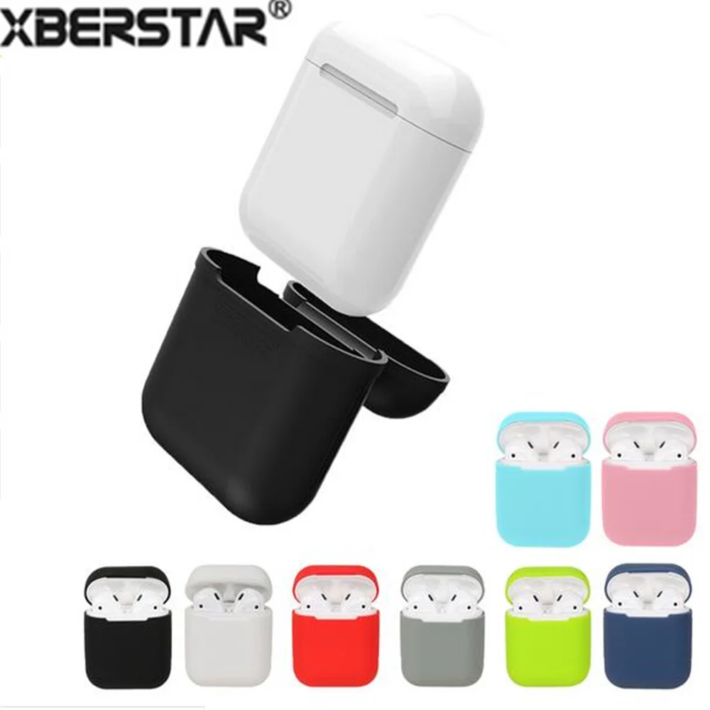 

Silicone Wireless Earphones Case Shockproof Protector Sleeve Skin cover for Apple AirPods True Wireless Earphone storage cases