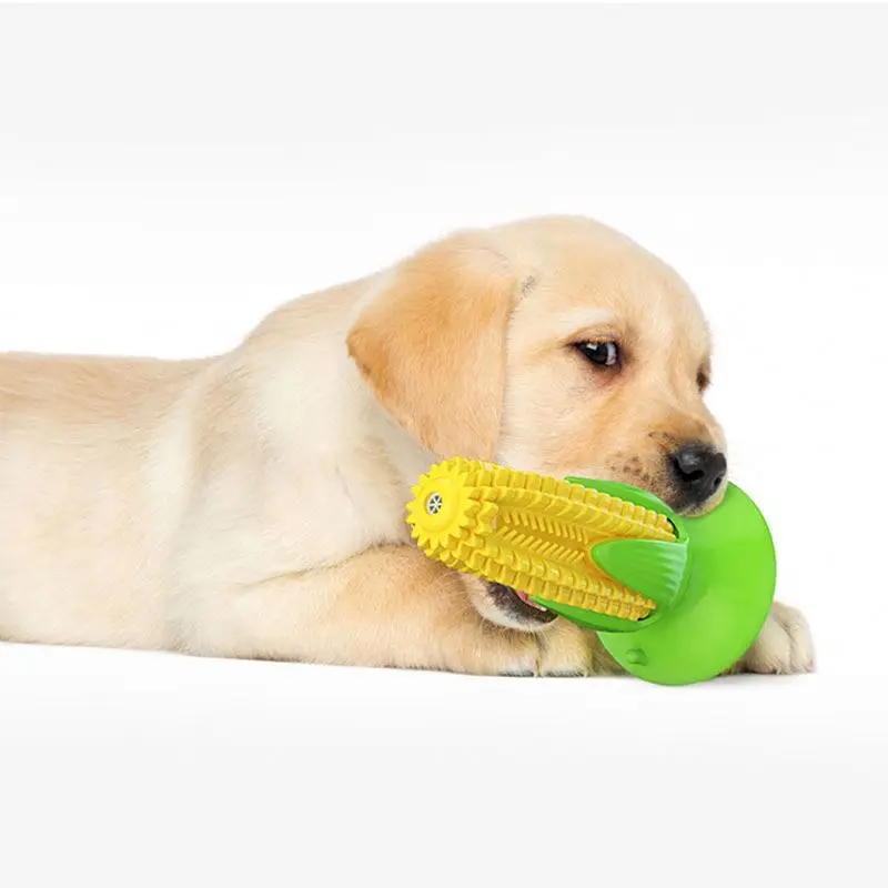 

Dog Tpr Corn Sucker Toy Toothbrush Interactive Chew, As pictures