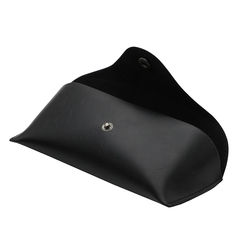 

Low MOQ Luxury 2021 colorful soft sunglasses case leather custom logo, Black or customized
